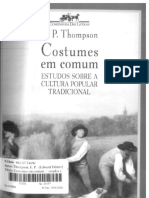 Costumes em Comum Estudos Sobre A Cultura Popular Tradicional by Edward Palmer Thompson, E. P. Thompson