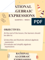 Rational Algebraic Expressions