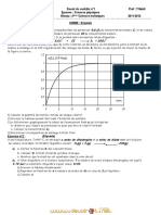 Devoir de Contrôle N°1 - Sciences Physiques - Bac Technique (2011-2012) MR TRAYIA NABIL