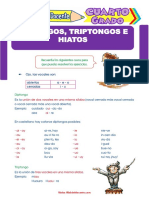 Diptongos Triptongos e Hiatos para Cuarto Grado de Primaria