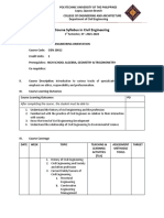 Syllabus Civil Engineering Orientation