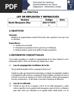 Guía 3. Laboratorio Ley de Reflexión y Refracción