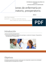 Intervenciones de Enfermería en El Perioperatorio, Preoperatorio