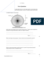 Force Questions: GCE Physics 1.3.2 Forces