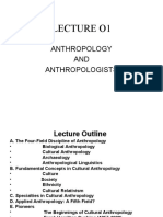 Ant 102 Lecture 01 Anthropology & Anthropologists