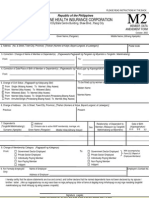 m2 Data Amendment Form