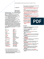 Language-Rev-Key Intermediate Achievement Test 5 (Units 9-10) Speakout Pag1