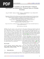 Advanced Control of The Dynamic Voltage Restorer For Mitigating Voltage Sags in Power Systems