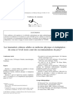 Annales de Readaptation Et de Medecine Physique Les Traumatises Craniens Adultes en Medecine Physique Et Readaptation