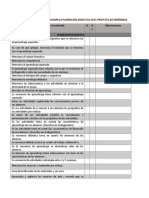 Lista de Cotejo para Valorar La Planeación Didactica en El Proyecto