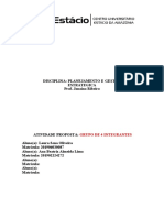 Disciplina - Trabalho Disciplina de Planejamento e Gestão Estrategica