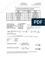 Calculation of Back Pressure of Silencer: Tempf 9 X C Lbs HR KG Second Acfm Exhaust Temp - +460 X Lbs HR