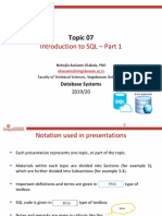 7 Introduction To SQL PART 1