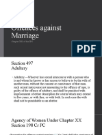 Offences Against Marriage: Chapter XX of The IPC