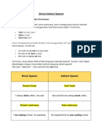 Direct Indirect Speech