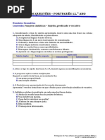 12ano Exercícios de Gramática