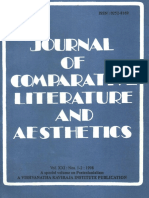 Journal of Comparative Literature and Aesthetics, Vol. XXI, Nos. 1-2, 1998