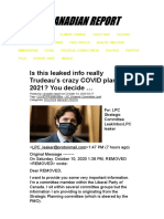 Is This Leaked Info Really Trudeau's Crazy COVID Plan For 2021? You Decide