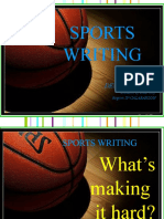 Sports Writing: Dennis M. Vidar