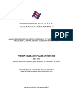 Analisis de Las Causas Del Ingreso y Reingreso de Pacientes Con Diabetes Mellitus en El Hospital General de Zamora, Michoacan 2016