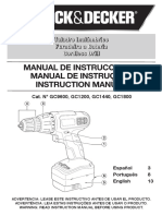 Black & Decker Taladro Inalambrico GC1200 Manual de Instrucciones