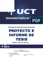 Diapositivas Proyecto e Informe de Tesis - Rosani Zavaleta Aguilar - Sesión 1