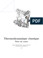 Cours Thermodynamique