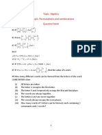 Permutation and Combination Question Bank