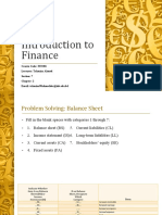 Introduction To Finance: Course Code: FIN201 Lecturer: Tahmina Ahmed Section: 7 Email: Tahmina98ahmedsbe@iub - Edu.bd