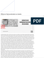 Effects of Demonetization On Banks - Law Times Journal