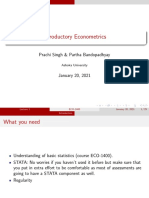 Introductory Econometrics: Prachi Singh & Partha Bandopadhyay