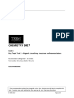 2017 Unit 4 Chemistry KTT 1 Organic Compounds - Question Book