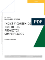 NAG 3-0-0.1 - Índice y Contenido Tipo de Los Proyectos Simplificados