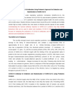 An Overview of Covid-19 Antibodies Using Proteomic Approach For Detection and Neutralization of Sars-Cov-2