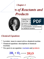 Quantities of Reactants and Products: Antoine Lavoisier 1743-1794. "Father