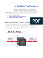 Black Box Testing Techniques