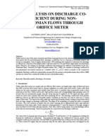 CFD Analysis On Discharge Co-Efficient During Non - Newtonian Flows Through Orifice Meter