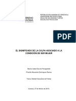 El Significado de La Culpa Asociado A La Condición de Ser Mujer