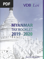 Myanmar Tax Booklet - 2019 2020