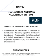 Transducers and Data Acquisition Systems