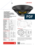 18" Subwoofer: Ferrite Magnet Aluminium Basket Driver