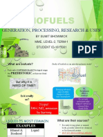 Biofuels: Generation, Processing, Research & Uses