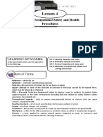 Lesson 4: Practice Occupational Safety and Health Procedures