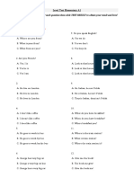 Please Choose One Option For Each Question Then Click TEST RESULT To Obtain Your Result and Level (56 Questions)