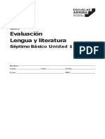 Evaluacion Estudiante 7 Básico Lenguaje - U1 - U2