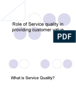 Role of Service Quality in Providing Customer Value