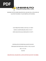 Resumen Critico Sobre Desafíos Del Análisis de La Situación de Salud en Colombia y Salud Mental en Colombia