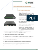 WS-50EYA Series 2U High Power Yetterbium Optical Amplifier: Performance Characteristics