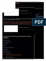 (Updated) Cse Class Lecture Notes PDF Free Download - Computer Science Engineering