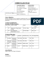 Curriculam-Vitae: Career Objective